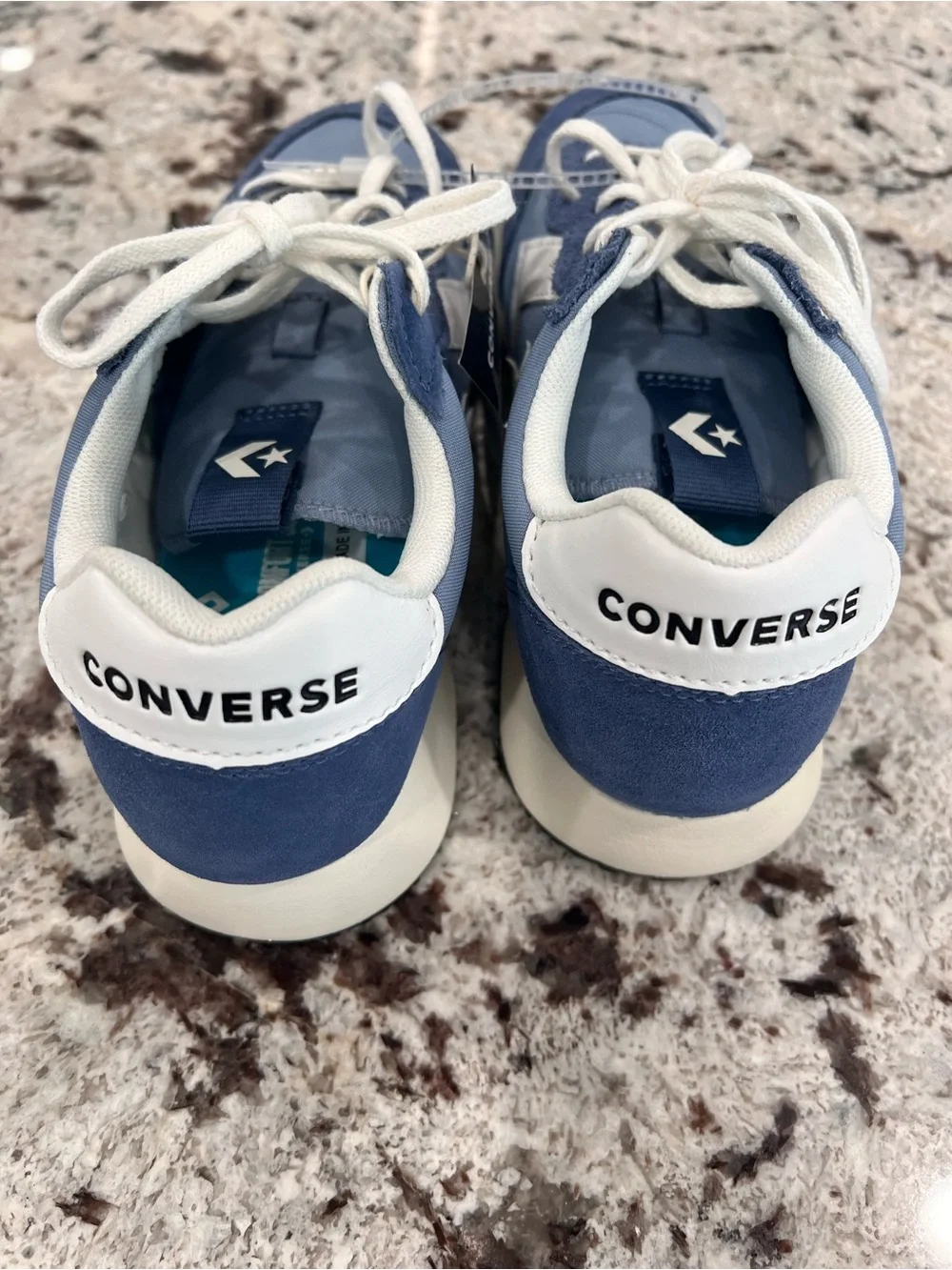 Converse Kids' Light and Navy Blue Retro Runner Sneakers